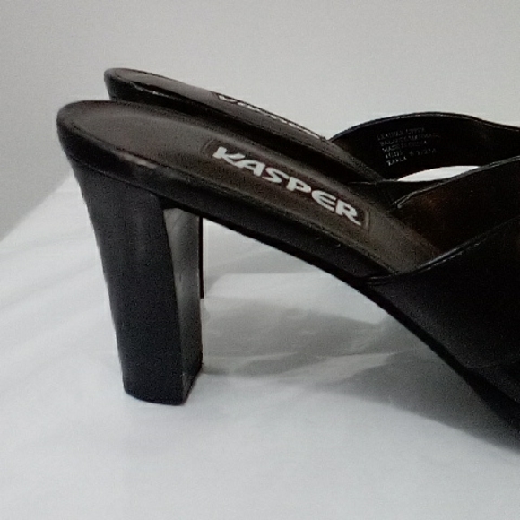 Kasper black square toe mules - Picture 5 of 5